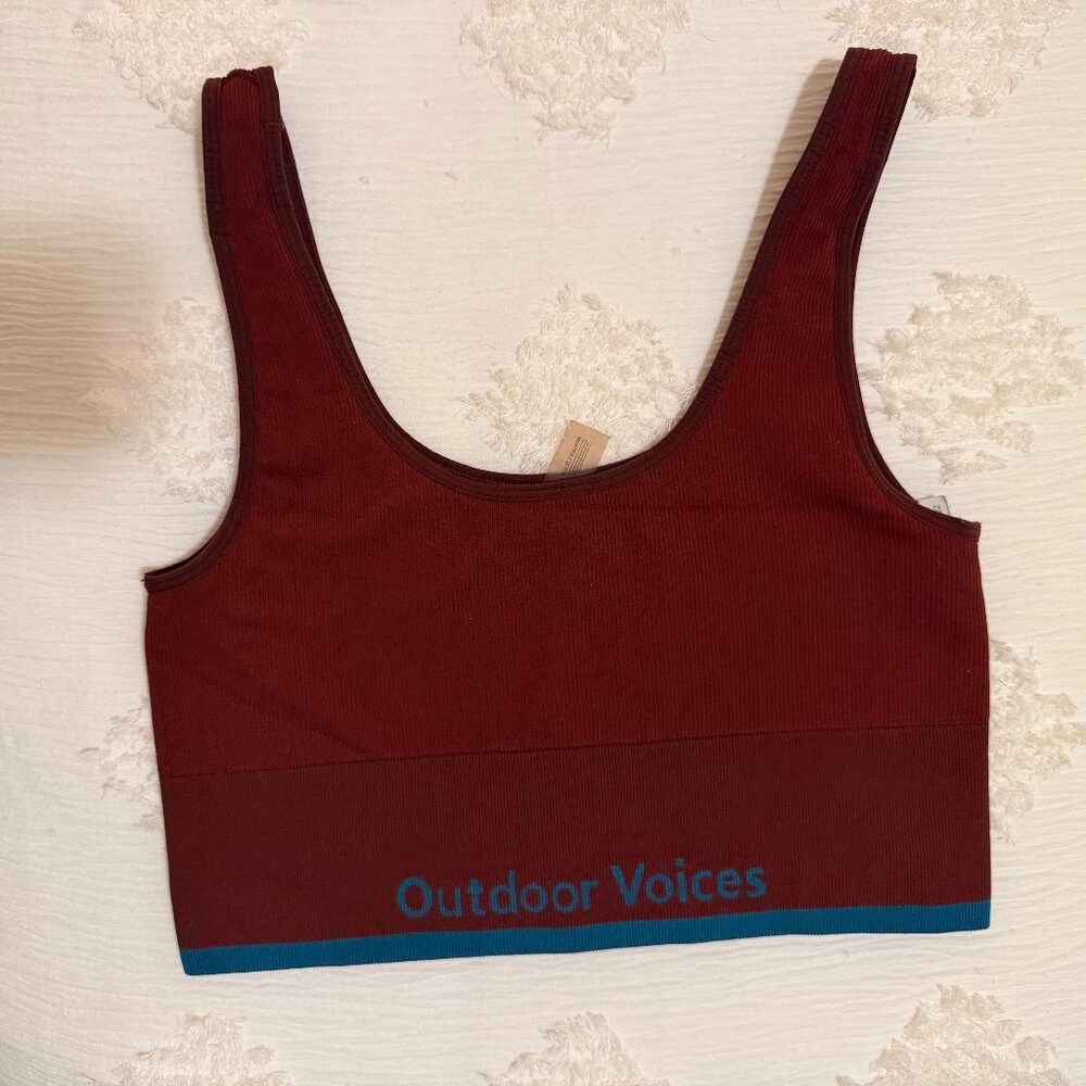 Outdoor Voices ribbed sports bra